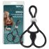 You2Toys - Triple, podesivi prsten za penis i testise (crni)