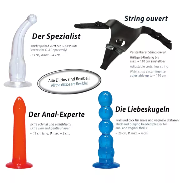 You2Toys - Set za strap-on dildo - više boja