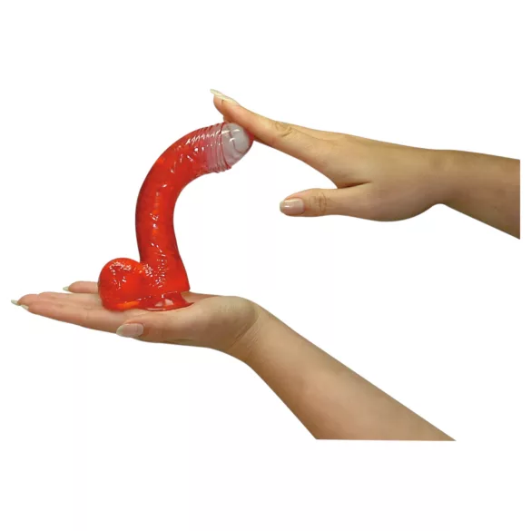 Jolly - dildo realistični - 17 cm - crvena