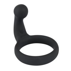   Crni baršunasti prsten za penis sa stimulatorom barijere (crni)