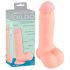 Medicinski - ravni medicinski silikonski dildo (20 cm) - prirodno