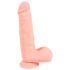 Medicinski - ravni medicinski silikonski dildo (20 cm) - prirodno