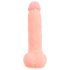 Medicinski - ravni medicinski silikonski dildo (20 cm) - prirodno