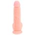 Medicinski - ravni medicinski silikonski dildo (20 cm) - prirodno