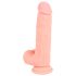 Medicinski - ravni medicinski silikonski dildo (20 cm) - prirodno