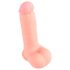 Medicinski - ravni medicinski silikonski dildo (20 cm) - prirodno