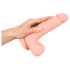 Medicinski - ravni medicinski silikonski dildo (20 cm) - prirodno