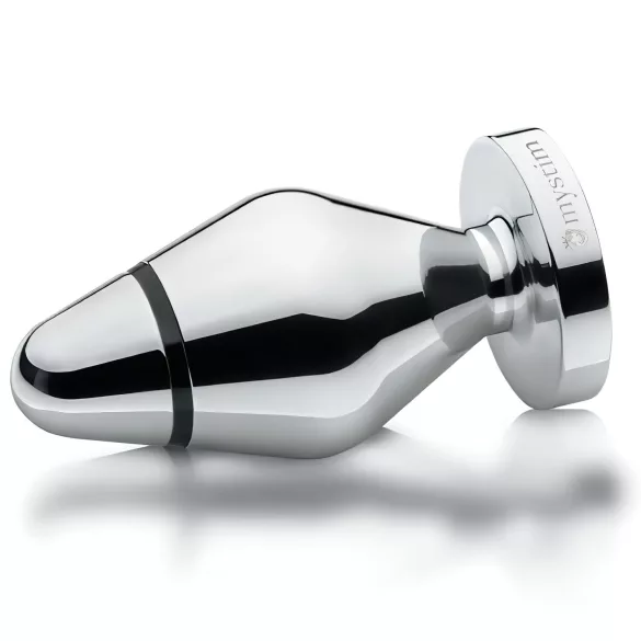 mystim - elektro analni plug - velik - srebrna