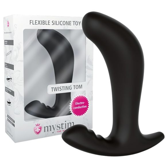 mystim Twisting Tom - elektro analni dildo (crni)