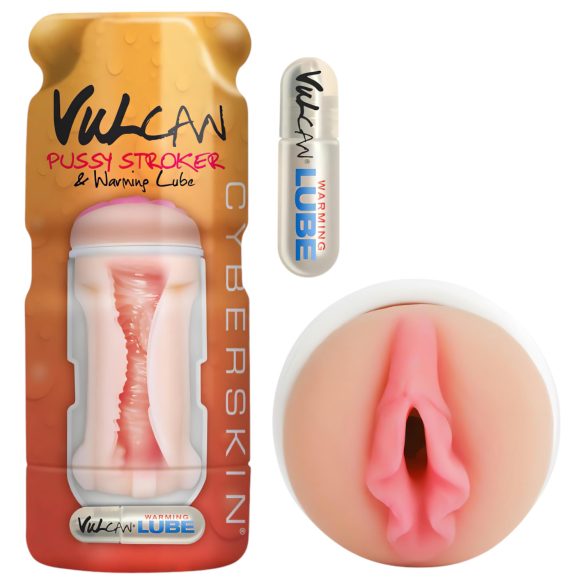 Vulcan Stroker - realistična vagina + grijano lubrikant (prirodno)