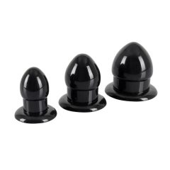   You2Toys - Set čepova za rastezanje - set analnog dilda - 3 kom (crni)