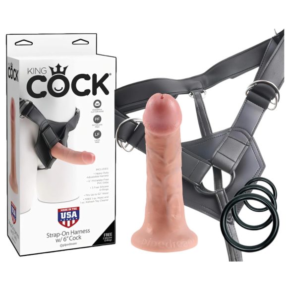 King Cock Strap-on 6 - prirodni remenski dildo