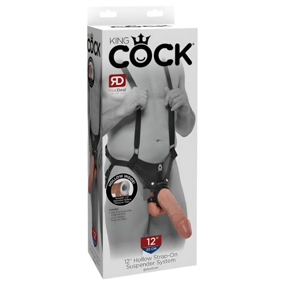 King Cock Strap-on 12 - navlaka s remenom i dildom (30 cm)