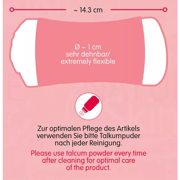 Nature Skin - masturbator vagina i anus - prirodna crna boja