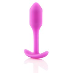   b-vibe Snug Plug 1 - analni dildo s unutarnjim utegom (55g) - roza