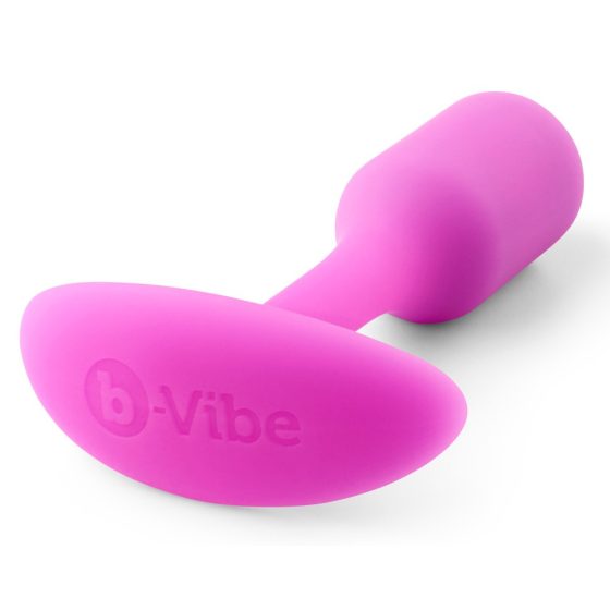b-vibe Snug Plug 1 - analni dildo s unutarnjim utegom (55g) - roza