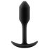 b-vibe Snug Plug 1 - analni utikač s utezima (55g) - crni