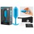 b-vibe Snug Plug 3 - dvostruke kuglice analni plug (180g) - plavi