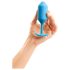 b-vibe Snug Plug 3 - dvostruke kuglice analni plug (180g) - plavi