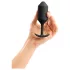 b-Vibe Snug Plug 3 - dvostruki kuglični analni čep (180 g, crni)
