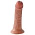King Cock - dildo 15 cm - realističan - smeđa