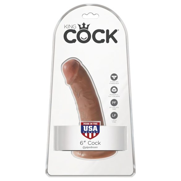 King Cock - dildo 15 cm - realističan - smeđa
