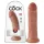 King Cock - dildo 20 cm - tamna prirodna boja