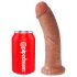 King Cock 8 dildo (20 cm) - tamna prirodna boja