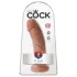 King Cock - dildo 20 cm - tamna prirodna boja