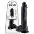 King Cock 10 s testisima dildo (25 cm) - crni