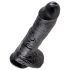 King Cock - Dildo s testisima - 25 cm - crni