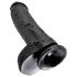 King Cock 10 s testisima dildo (25 cm) - crni