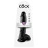 King Cock 10 s testisima dildo (25 cm) - crni