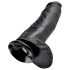 King Cock 12 ogroman dildo s testisima (30 cm) - crni