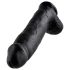 King Cock 12 ogroman dildo s testisima (30 cm) - crni