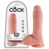 King Cock - realistični dildo s testisima - 20 cm - prirodna boja