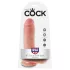 King Cock - realistični dildo s testisima - 20 cm - prirodna boja