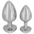 You2Toys - Diamond - aluminijski analni plug 85g (srebro-crveno)