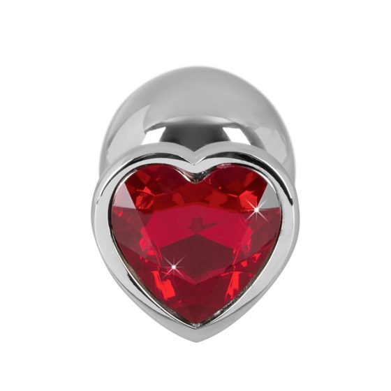 You2Toys - Diamond - 159g aluminijski analni dildo (srebrno-crveni)
