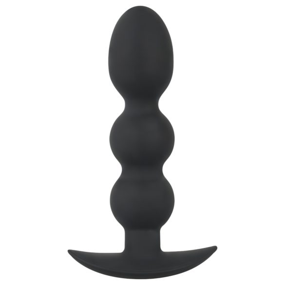 Crna Velvet kugličasta analna igračka - 145g (crna)