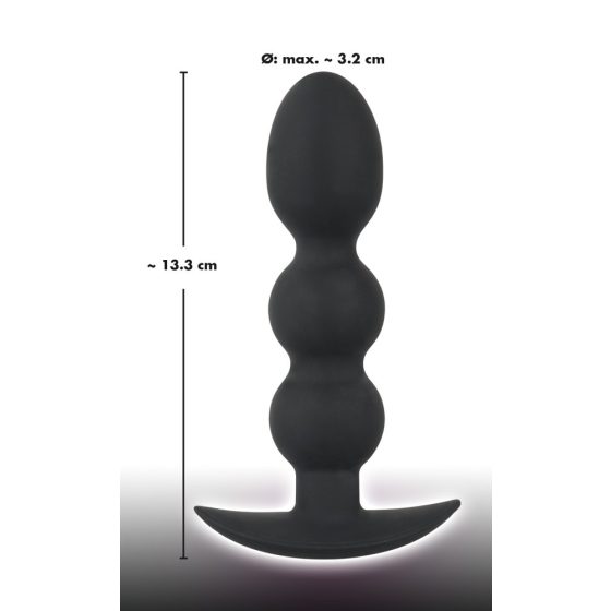 Black Velvet Heavy - 145g sferični analni dildo (crni)