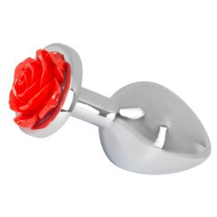   You2Toys - Rose - 91g aluminijski analni dildo (srebrno-crveni)