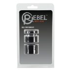 Rebel Ball - set za penis, skrotum i nosila - (crno)