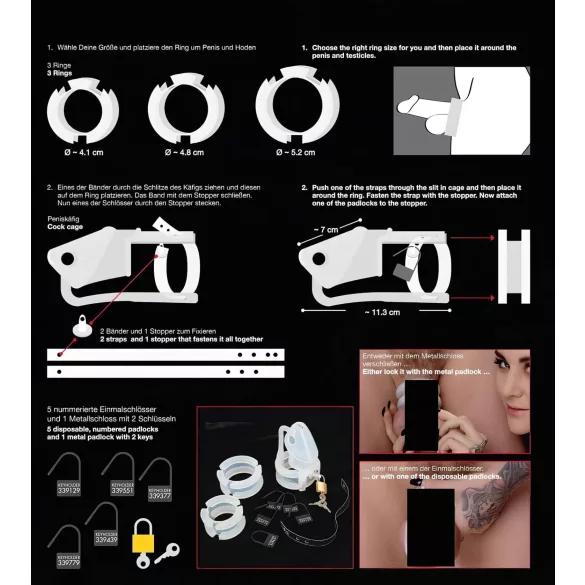 You2Toys - Penis kavez - silikon - bijeli