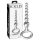 Icicles No. 67 - stakleni dildo s kuglicama (prozirni)