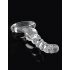 Icicles No. 67 - stakleni dildo s kuglicama (prozirni)
