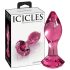 Icicles No. 79 - stožasti stakleni analni čep (ružičasti)