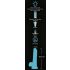 You2Toys Glow in the Dark - svijetleći dildo s vakuumskom podlogom (plavi)