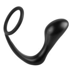   analfantasy ass-gasm plug - dildo za analni prst s prstenom za penis (crni)