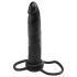 Analfantasy Double Trouble - crni analni dildo s remenom na vezivanje